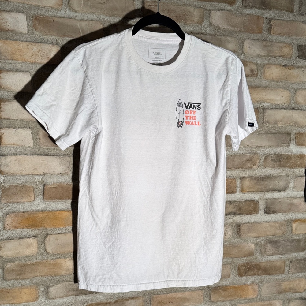Vans White Graphic Tee for Men